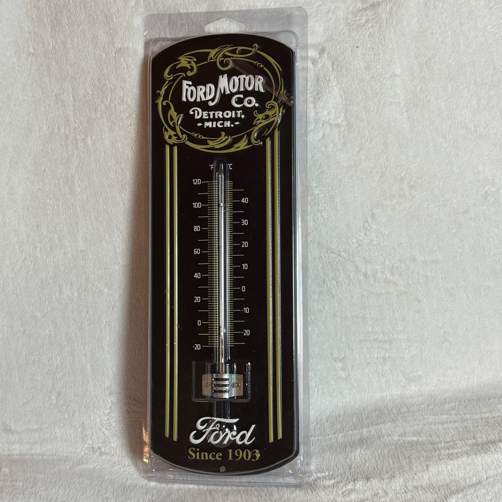 Ford Motor Co. Detroit, MI "Since 1903" Reproduction Thermometer Man Cave Garage